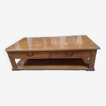 Table basse bois massif clair