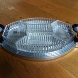 Durinox art deco mirror aperitif tray