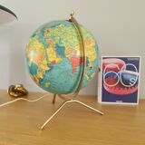 Luminous globe Taride 1960- glass world map