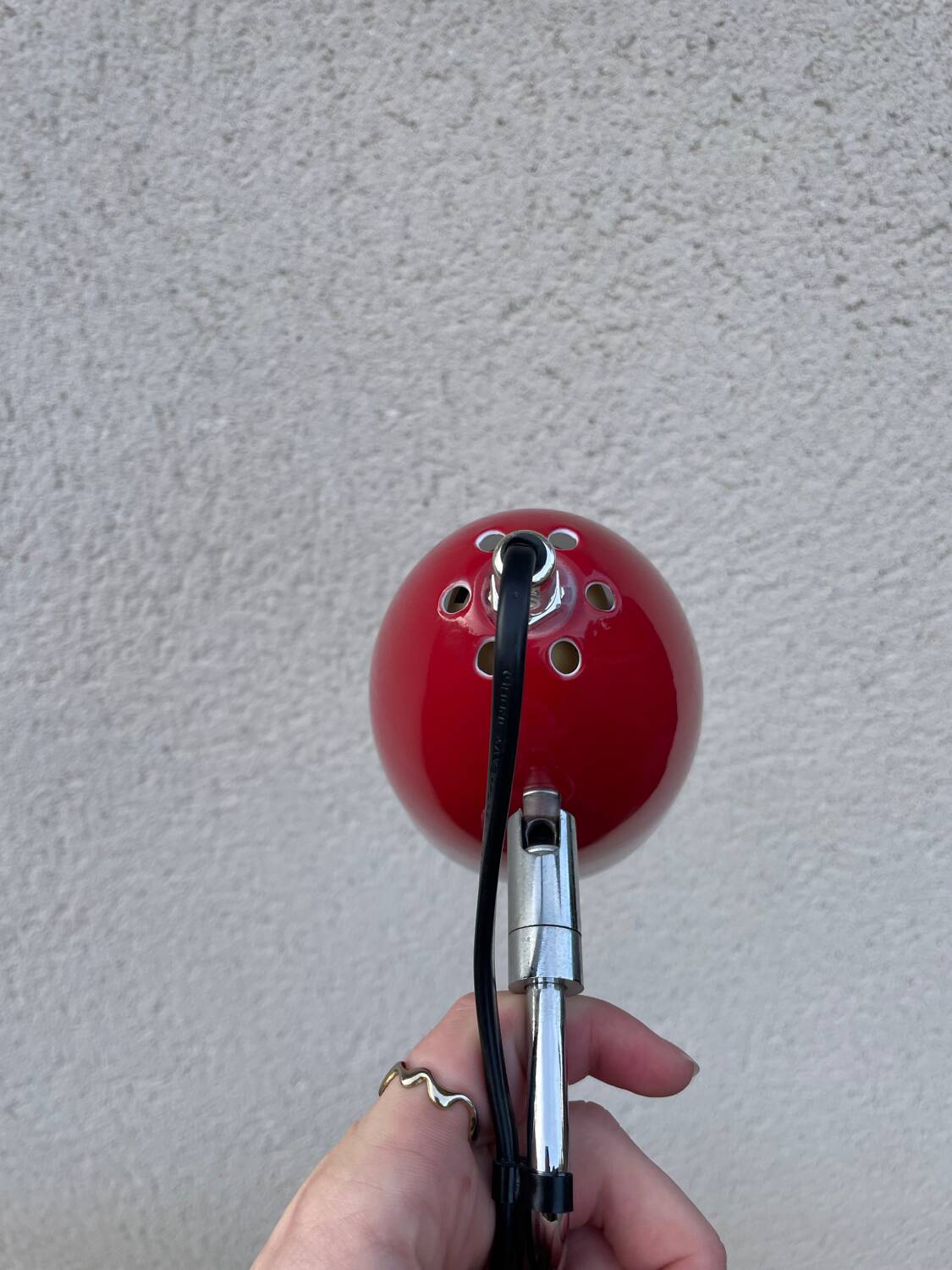 Vintage red desk lamp