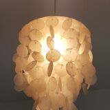 Vintage hanging lamp with mother-of-pearl lozenges