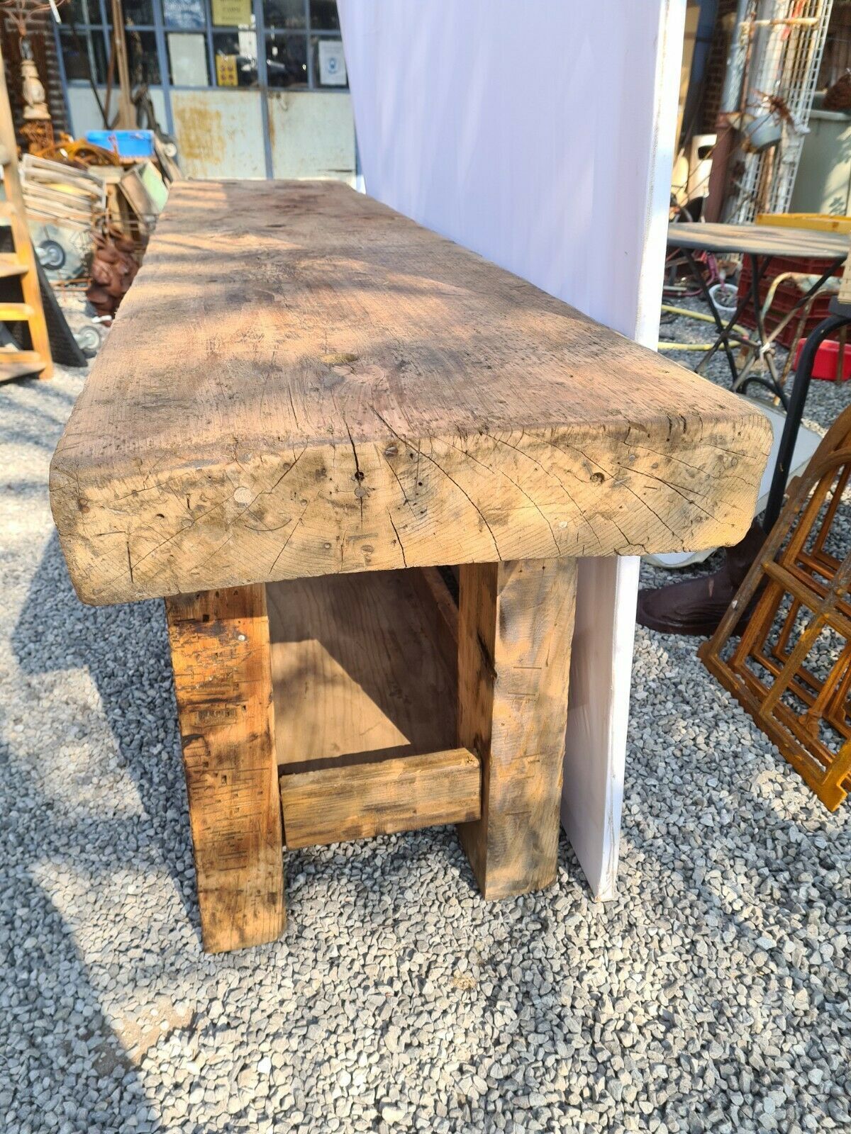Elm cabinetmaker's workbench