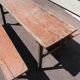 Table + 2 brewery benches - old brewery L.F. Haag Ingwiller prey