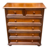 Commode style Louis XIV en bois, années 50