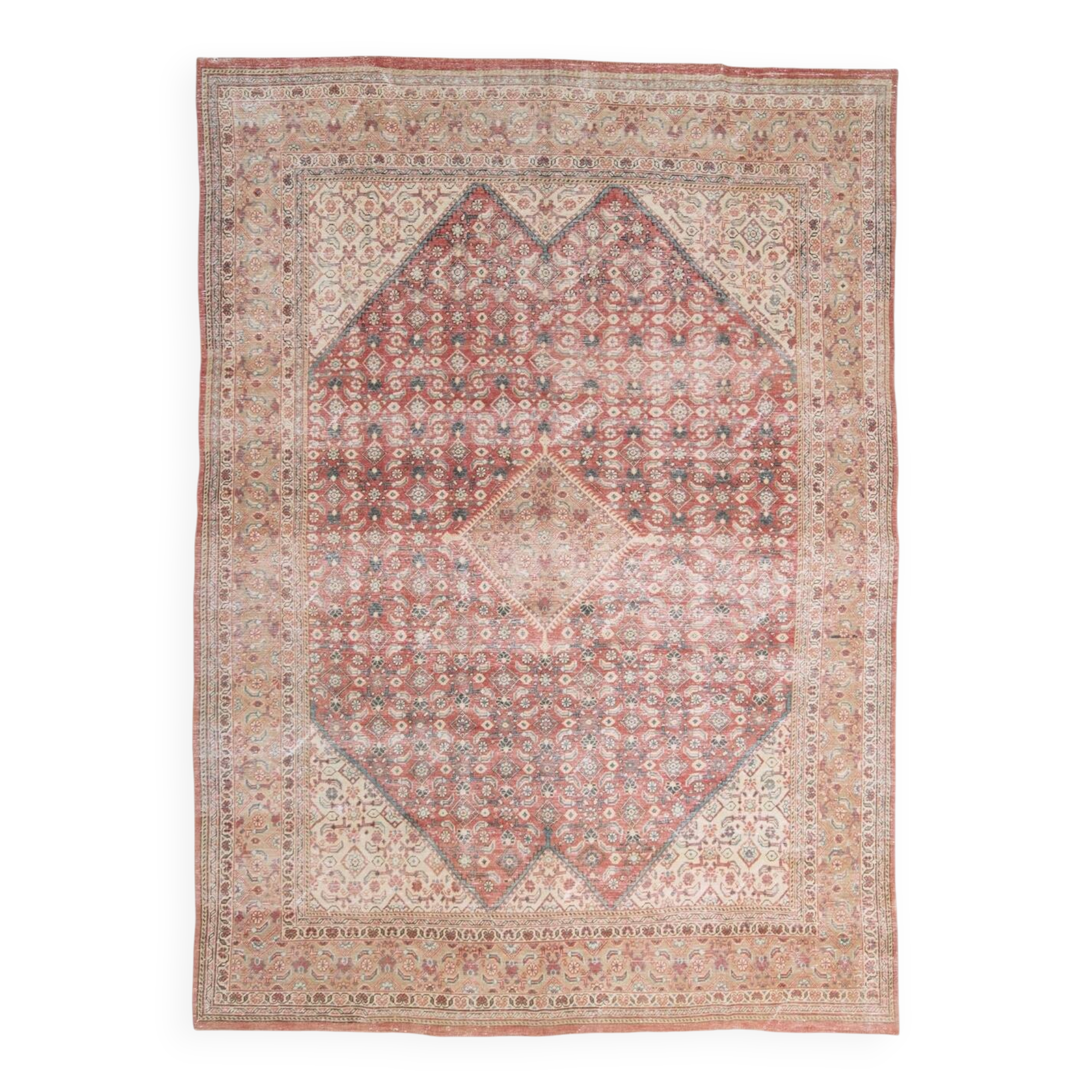 9x12 Red & Green Classic Pattern Persian Rug, 274x378Cm