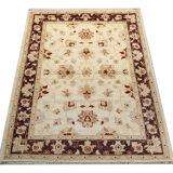Traditional ceam wool ziegler rug handwoven floral carpet- 106x150cm