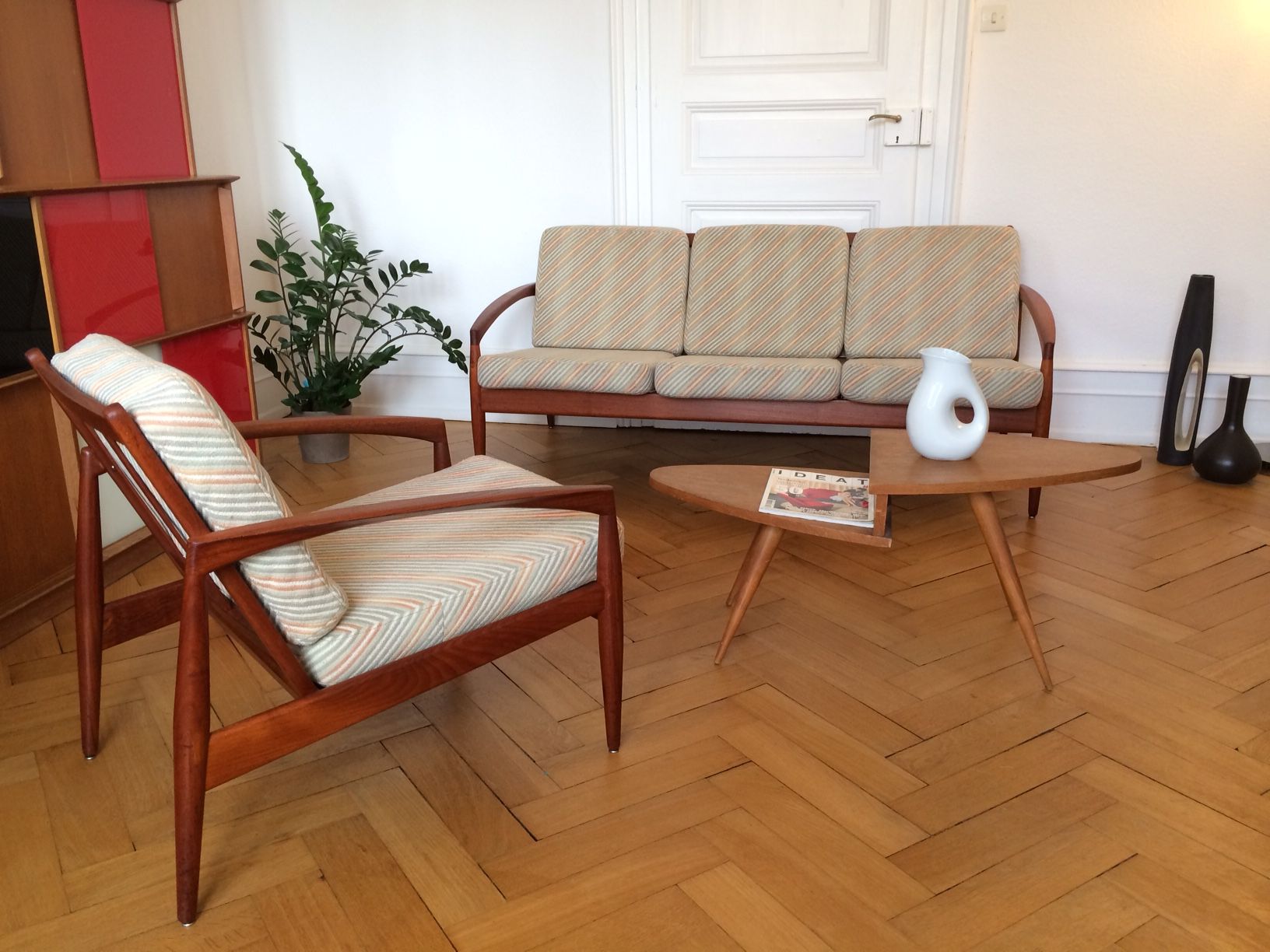 Danish sofa and armchair from the 1950s by Kaï Kristiansen