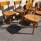 Set of 7 vintage bistro chairs