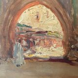 Old painting, orientalist landscape, signed marcel canet (1875- 1959)