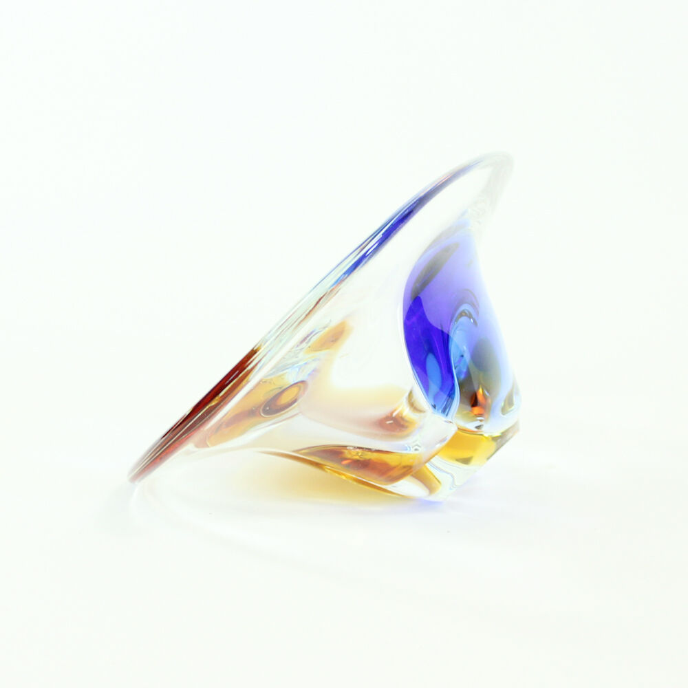 Art Glass Bowl by Frantisek Zemek for Sklarna Mstisov, 1960s