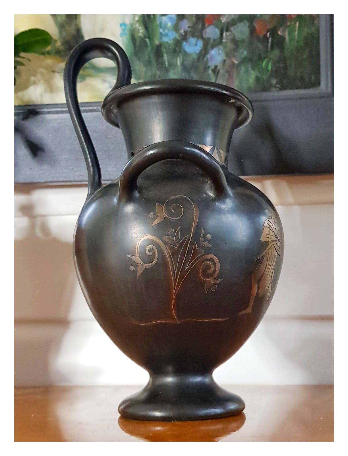 Italian artisanal reproduction Etruscan bucchero vase