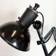 Industrial Black Enamel Scissor Wall Lamp, 1950s