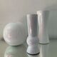 Trio of vintage ceramic vases white 60s-70s