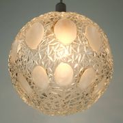 Lustre du milieu du siècle Richard Essig en verre structuré et chrome des années 1960-70.