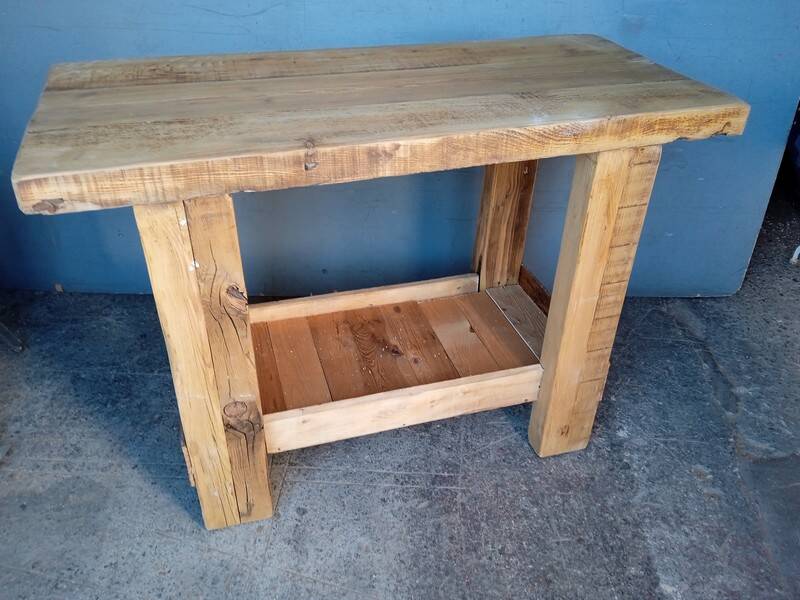 Workbench 120cm old solid wood