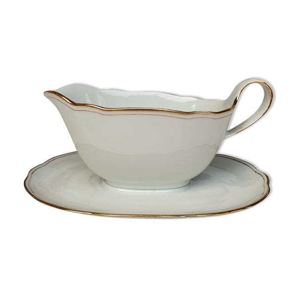 Saucière porcelaine blanche début XXème