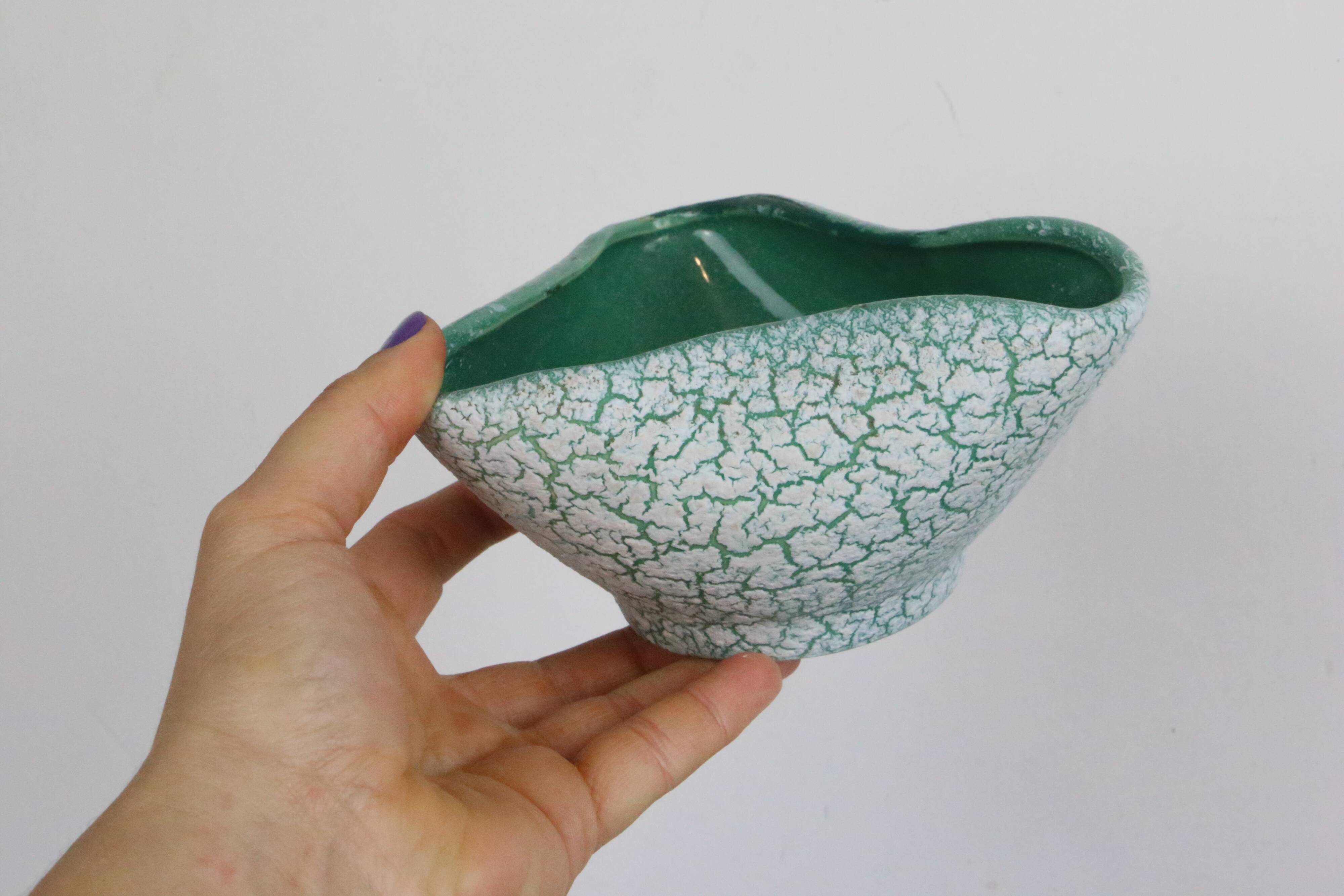 Old ceramic pot cover, attributed to De Bruyn, vintage