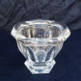 Tulip-shaped Baccarat crystal pot signed