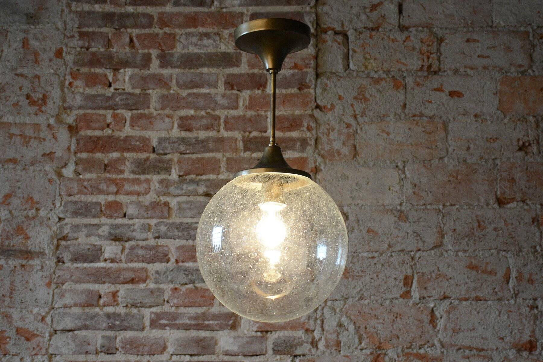 Mid-Century Chandelier in Brass and Glass, Czech, 1960s