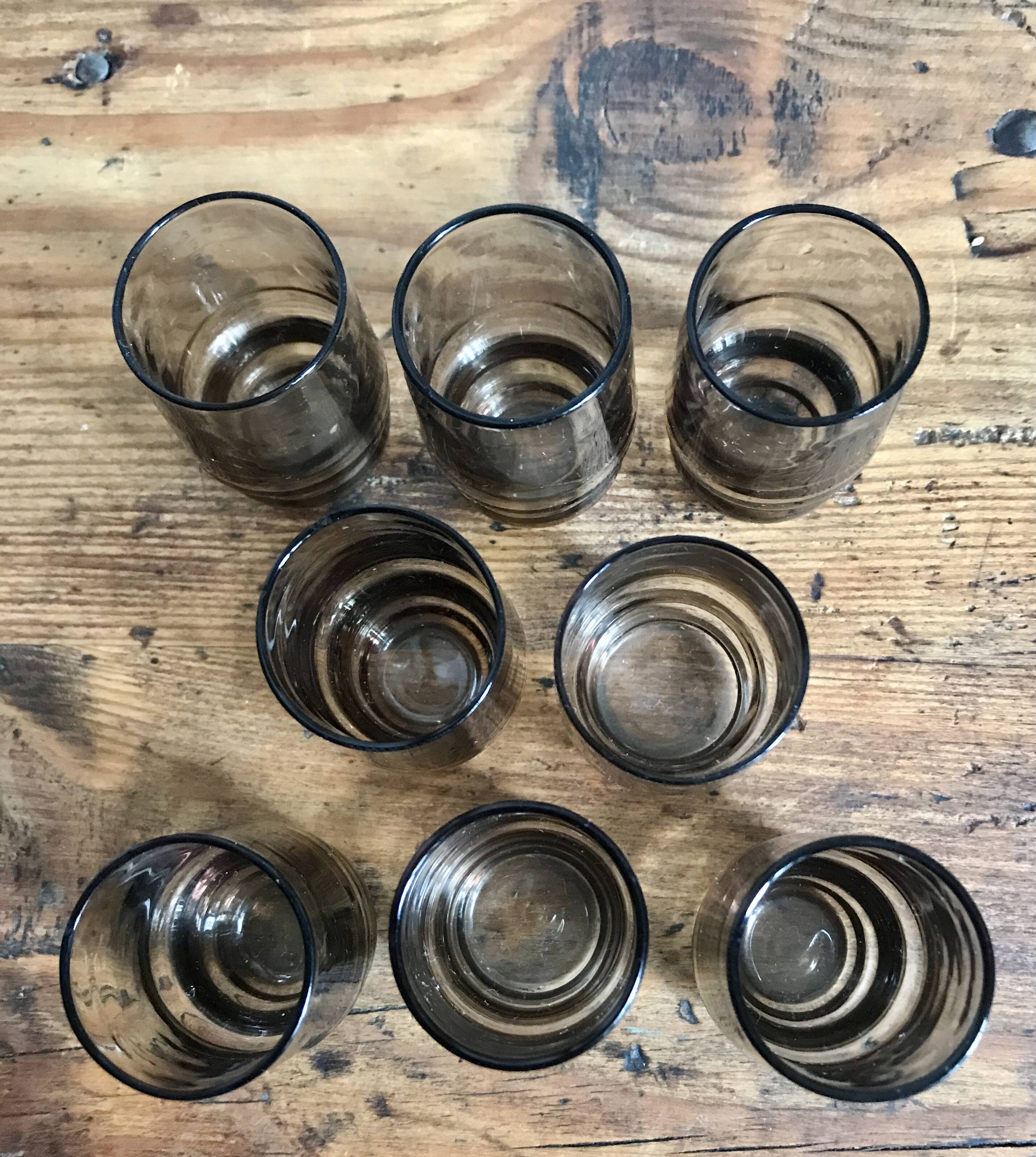 Verres fumés vintage liqueur