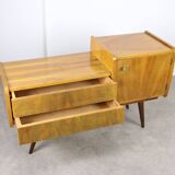 Mid-century Italian Wood and Brass Sideboard, 50s