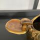 Cendrier en bronze Valenti caille ou perdrix vintage