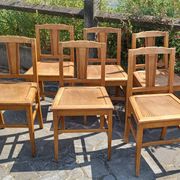 6 wooden chairs, 1950s
