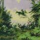 Tray 50s forest scene