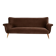 Magnificent vintage 1960s chocolate brown velvet sofa – unique piece.