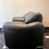 Vico magistretti, Maralunga for Cassina, in Leather with Footrest