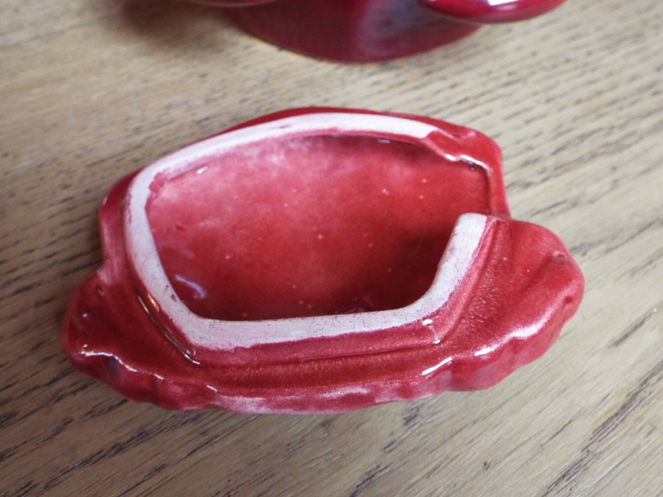 Butter dish Salt shaker Pepper dish