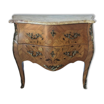 Two-drawer sautéuse in Louis XV style, stamped Skalski.