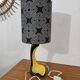 Lampe céramique vintage forme libre Jaune et Noir