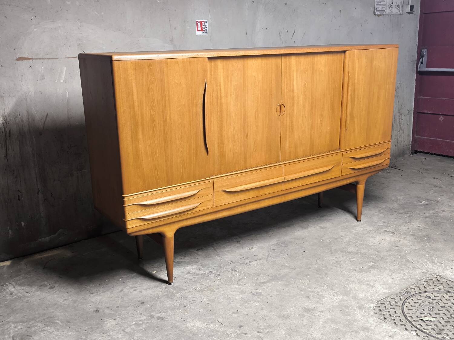 Vintage Scandinavian teak enfilade from the 1960s by Johannes Andersen.