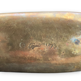 paper press ingot in bronze gilded signed Cazaux