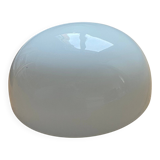 Small ceiling light or half-moon wall lamp 15 cm white opal glass
