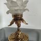 Pair of vintage floral wall lights or small pendant lights – glass deposition