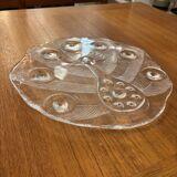 Cheese Board, Peakcock, crystal, Lars Hellsten, Orrefors, Sweden, 1970