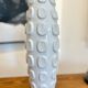 Organic vase in white ceramic