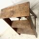 Library step stool with three steps in patinated beech, 20th century.