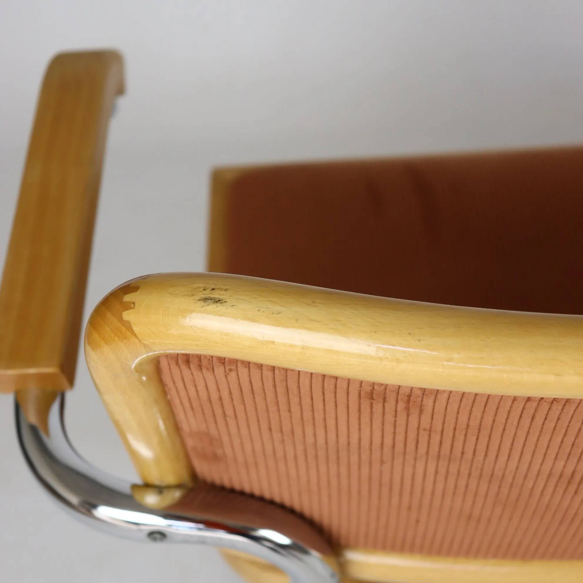 Pair of B64 corduroy chairs