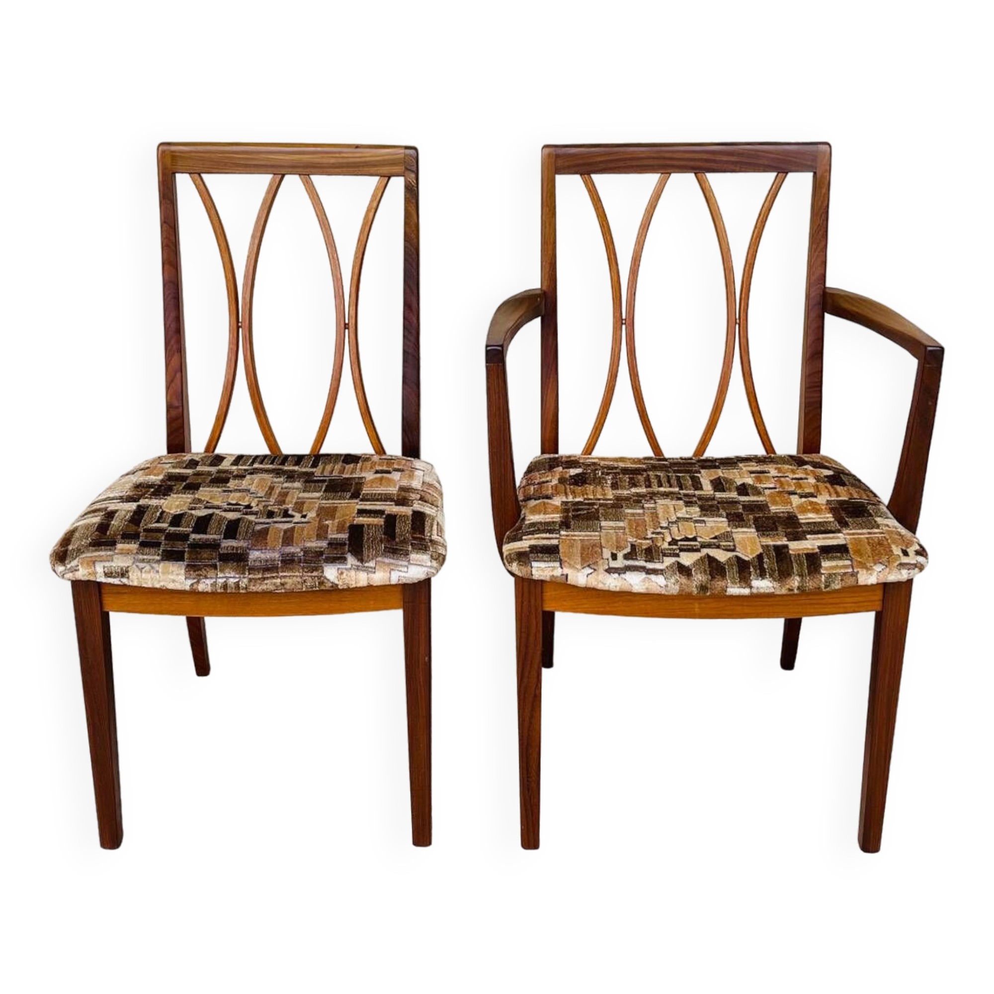 Vintage chair and armchair 1960