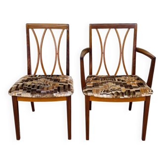 Chaise et fauteuil vintage 1960