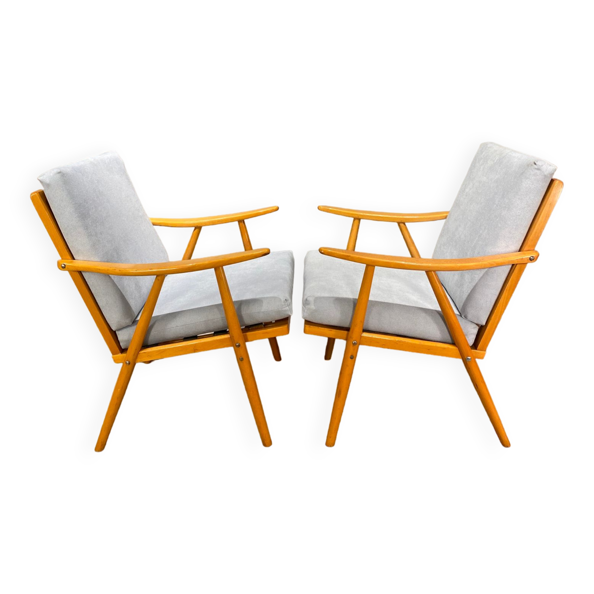 Para lekkich foteli TON Vintage Czechy 60'