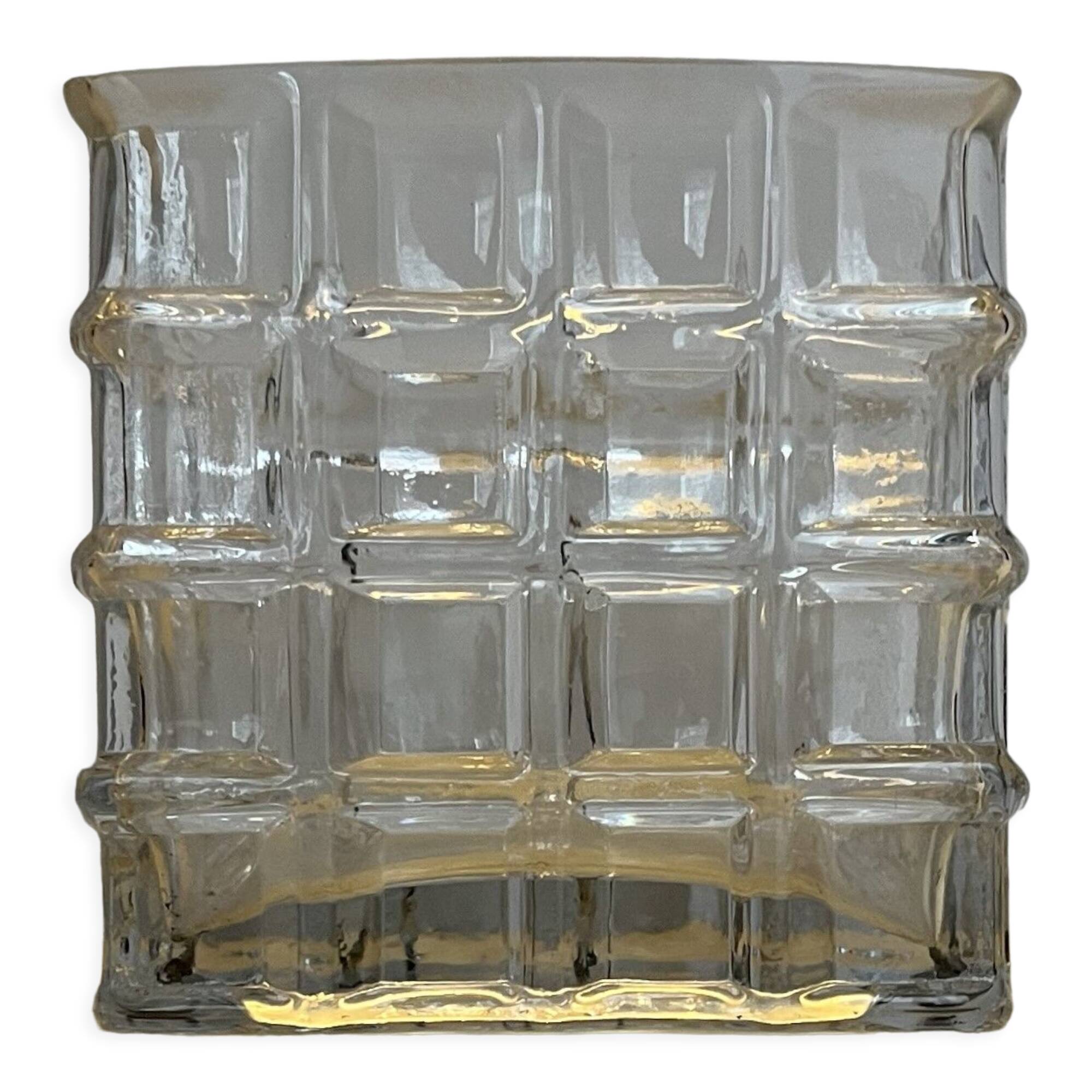 Glass cubic jar