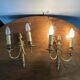 St Louis XVI gilded bronze wall lights with foliage and pine cone decorations