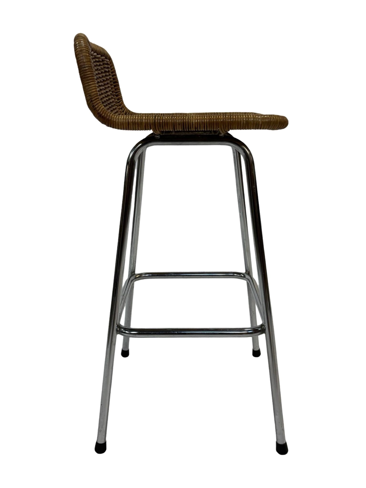 Set of 4 vintage bar stools Dirk van Sliedregt Rohe Noordwolde 1960's