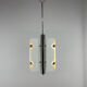 Mid-century italian space age pendant light in chrome and white lacquered metal