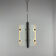 Mid-century italian space age pendant light in chrome and white lacquered metal