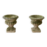 Pair of Medici vases in reconstituted stone, 20th century